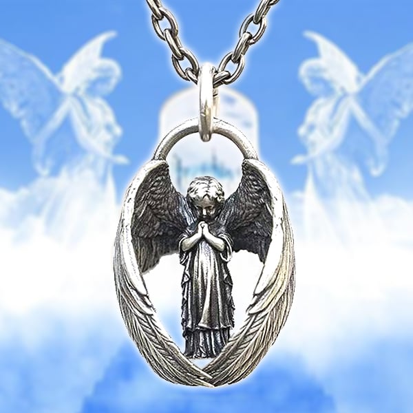 Susan – Women's Angel Necklace with Silver Wings