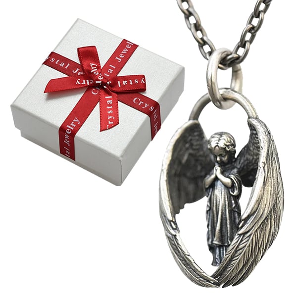 Susan – Women's Angel Necklace with Silver Wings