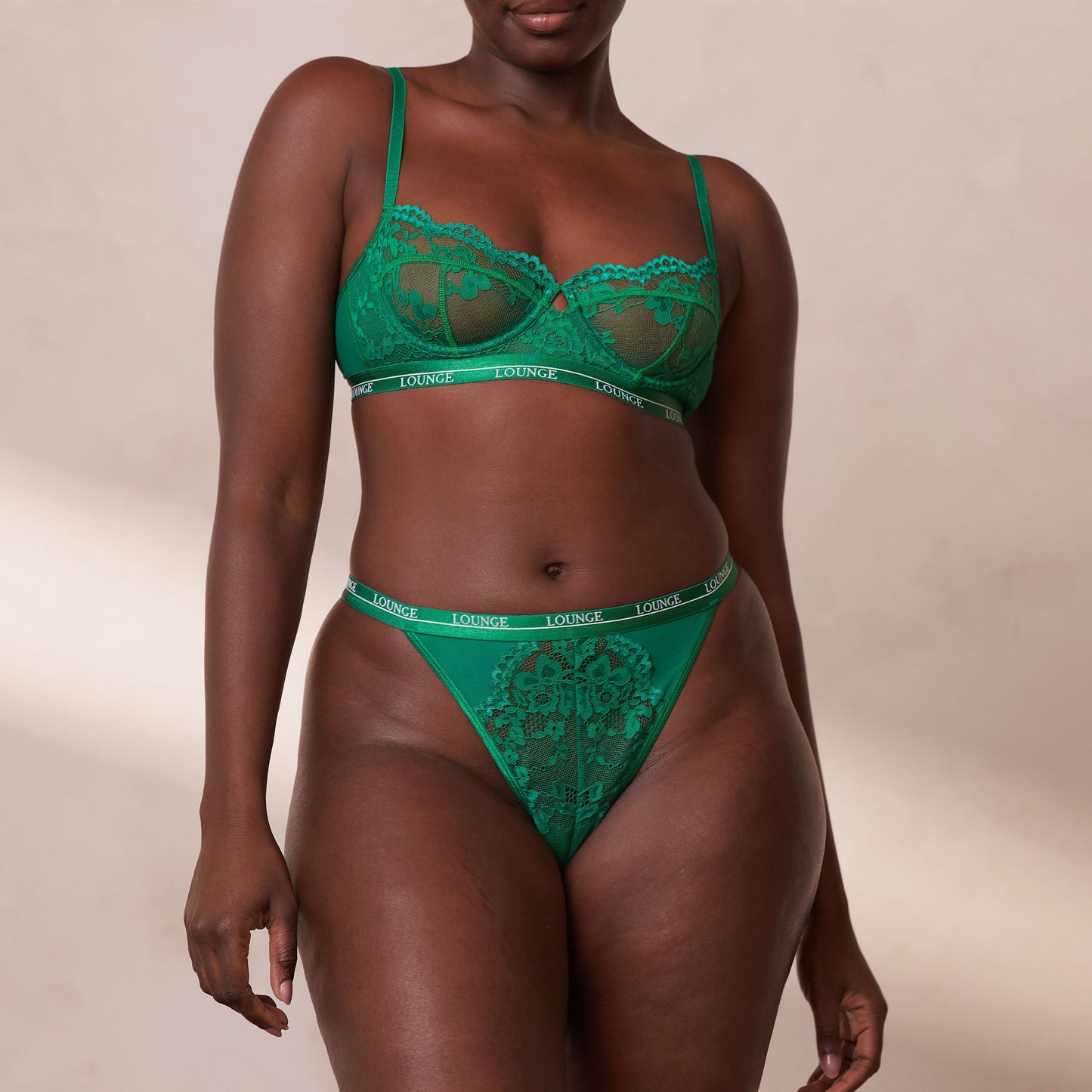 Lauren – Women's Balcony Bra in Emerald Green