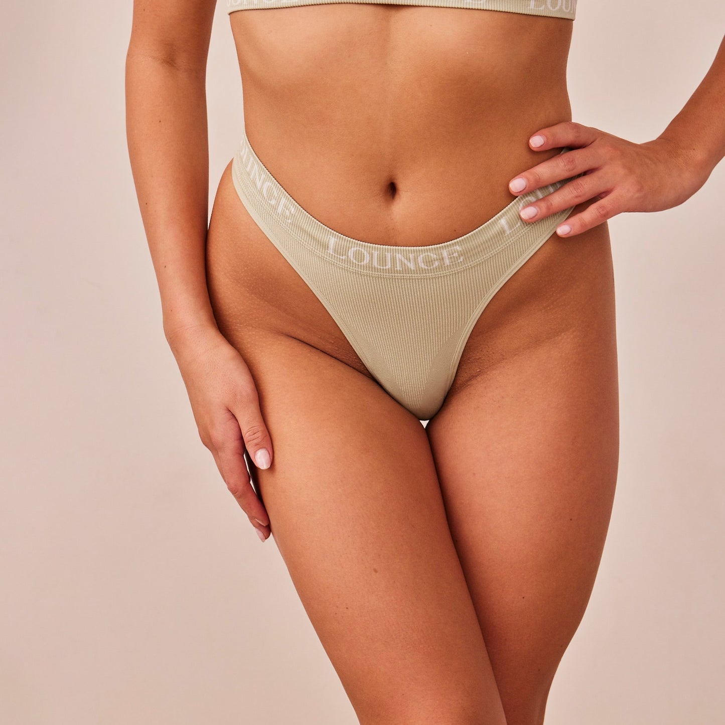 Zoe – Seamless Olive Thong with Smooth Fit and Comfortable, Invisible Design