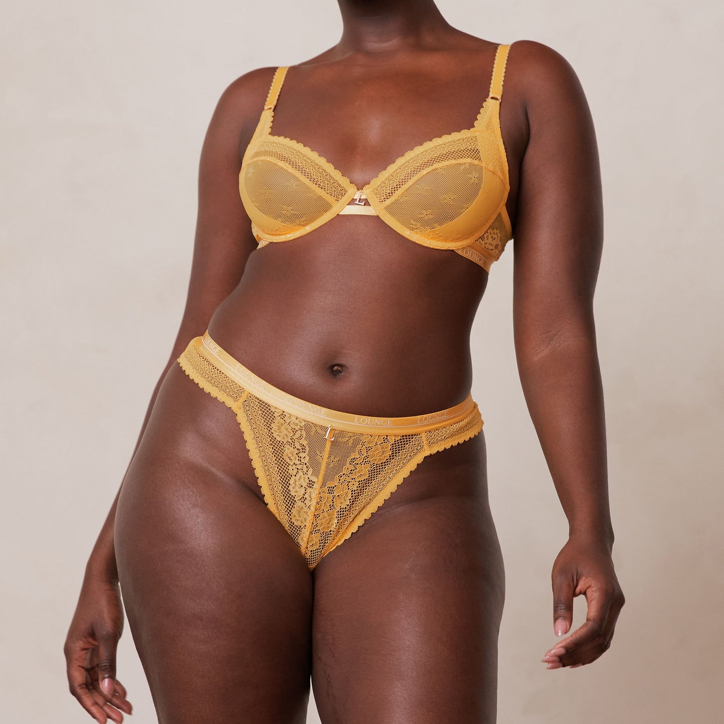 Sandra – Women's Mustard Balcony Bra