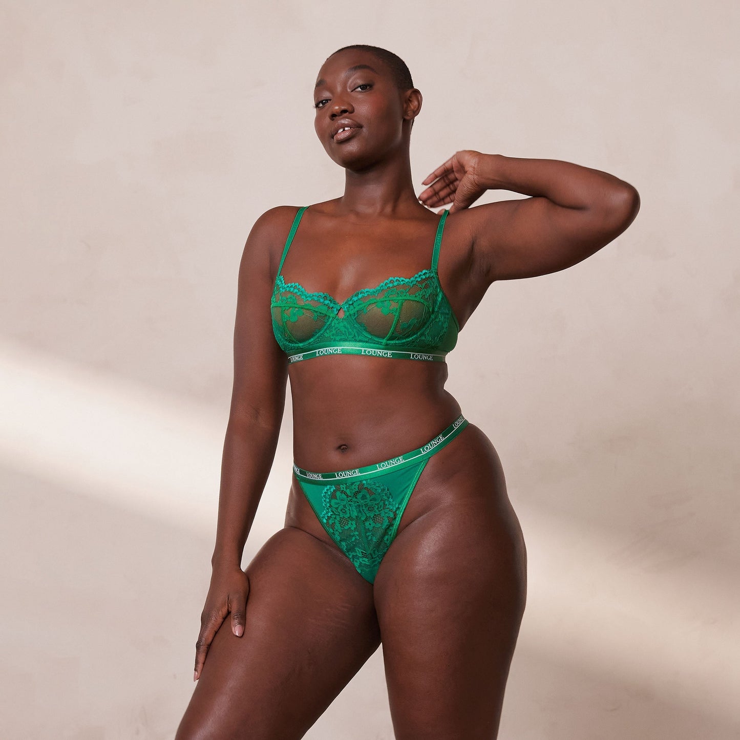 Lauren – Women's Balcony Bra in Emerald Green