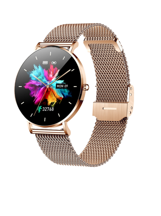 Leah – Women's Ultra-Thin Smartwatch with Full Touch Display and Versatile Fitness Features