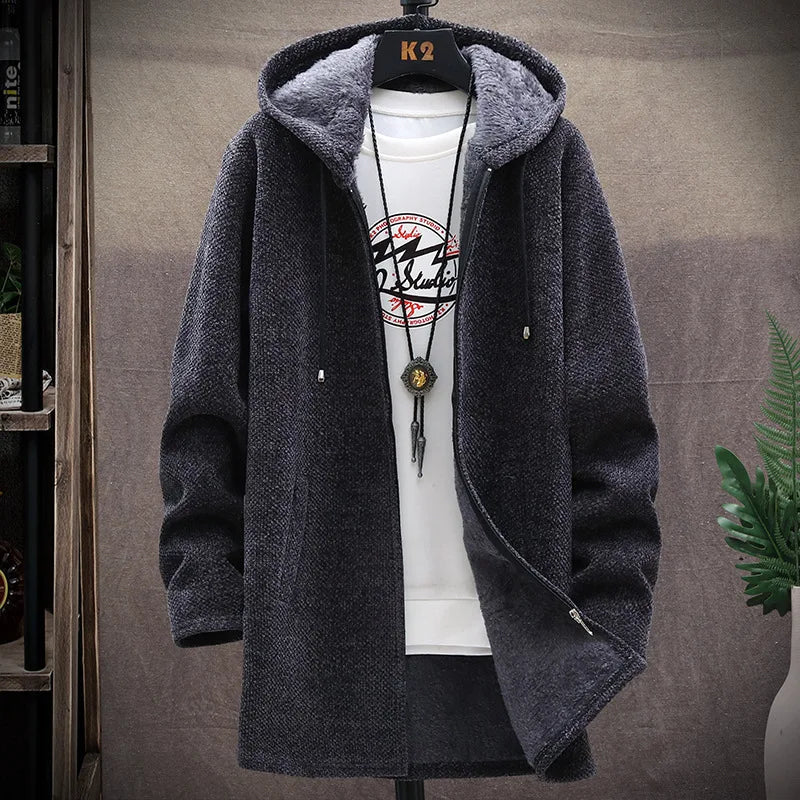 Samuel – Men's Comfortable & Stylish Slim Hooded Cardigan