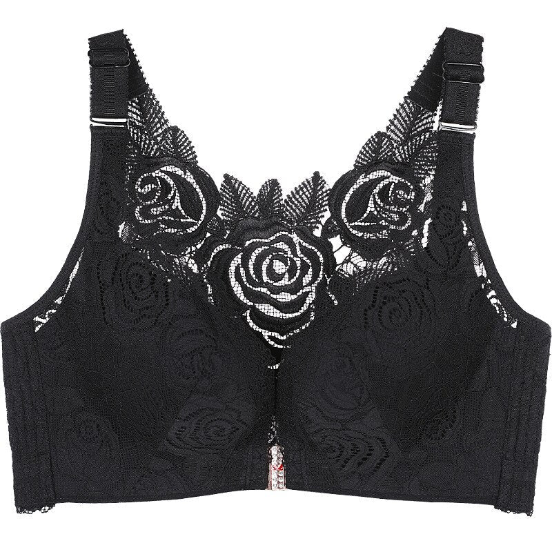 Rose – Women's Wireless Push Up Bra with Front Closure