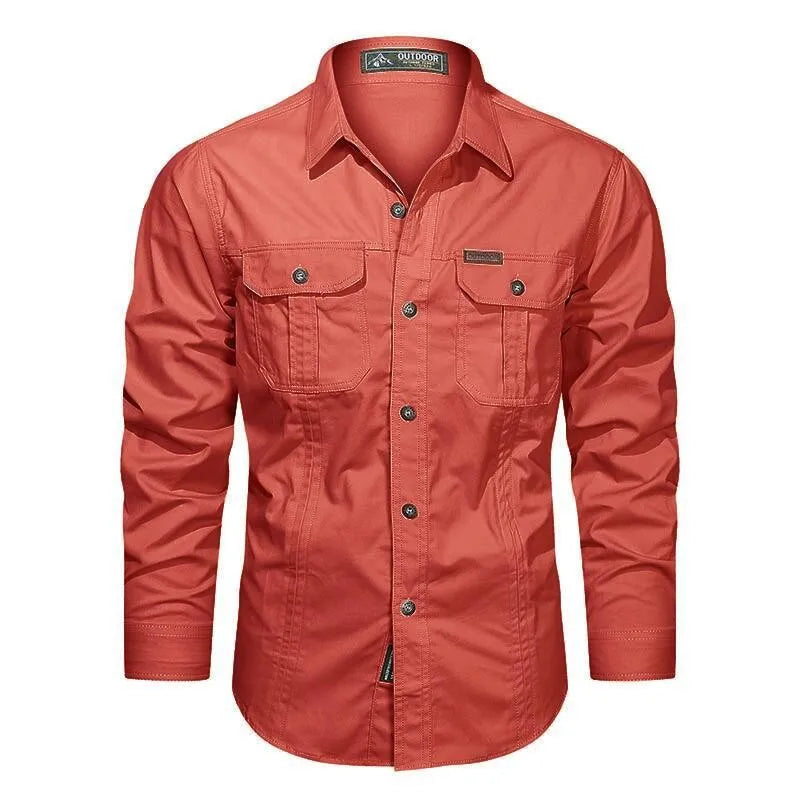 Terrence – Men's Elegant Long Sleeve Cargo Shirt