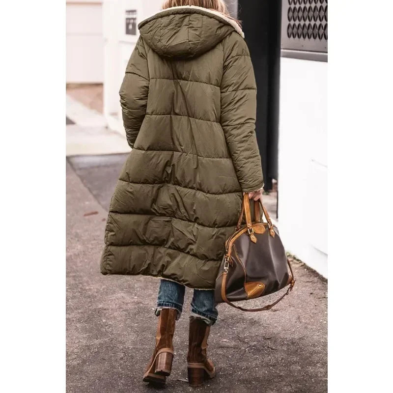 Jessica – Women's Plush Long Parka with Hood