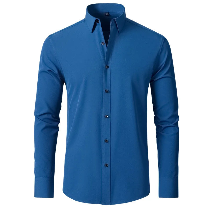 Calvin – Men's Stretchable Button-Up Slim-Fit Dress Shirt