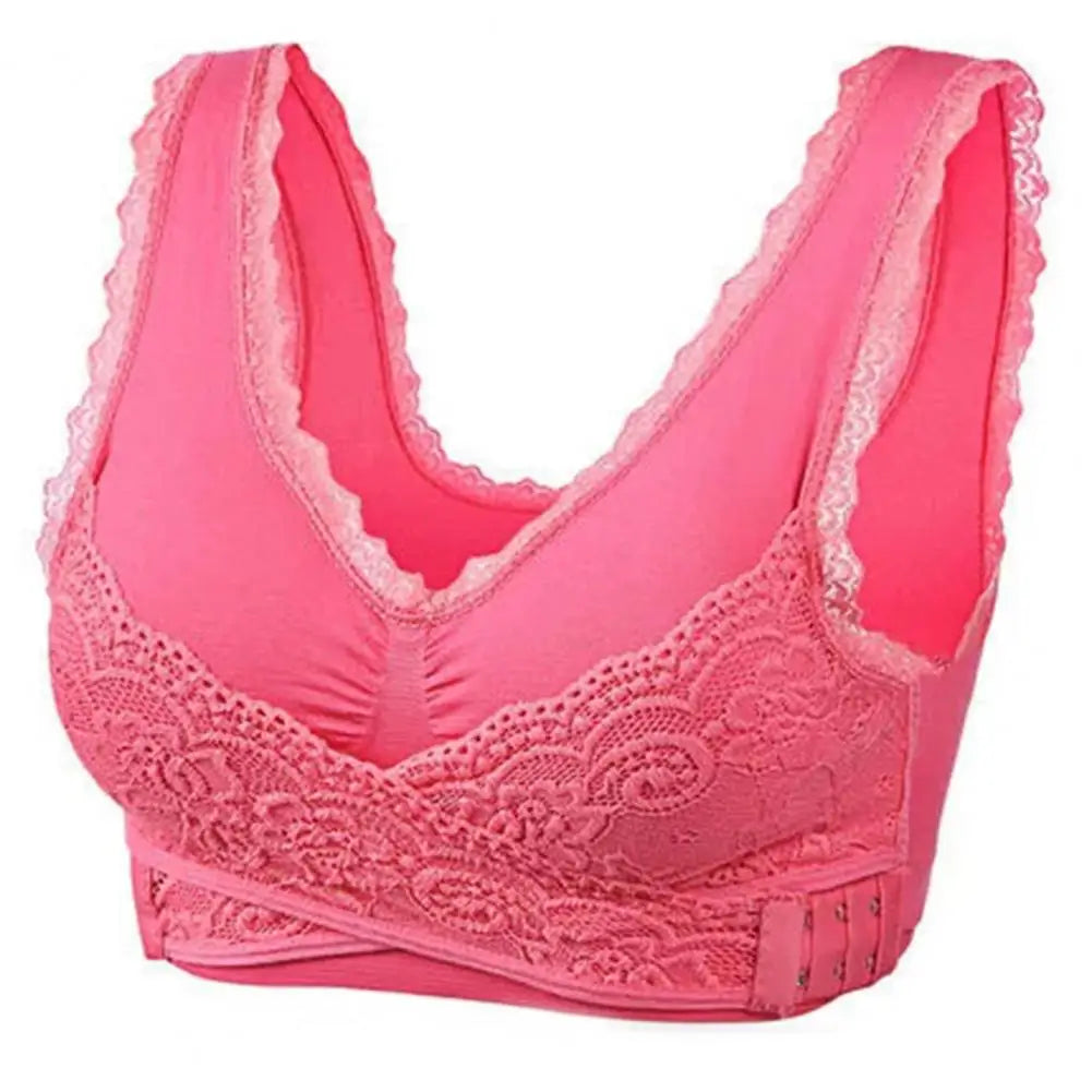 Patricia – Women's Cross Front Side Buckle Wireless Bra