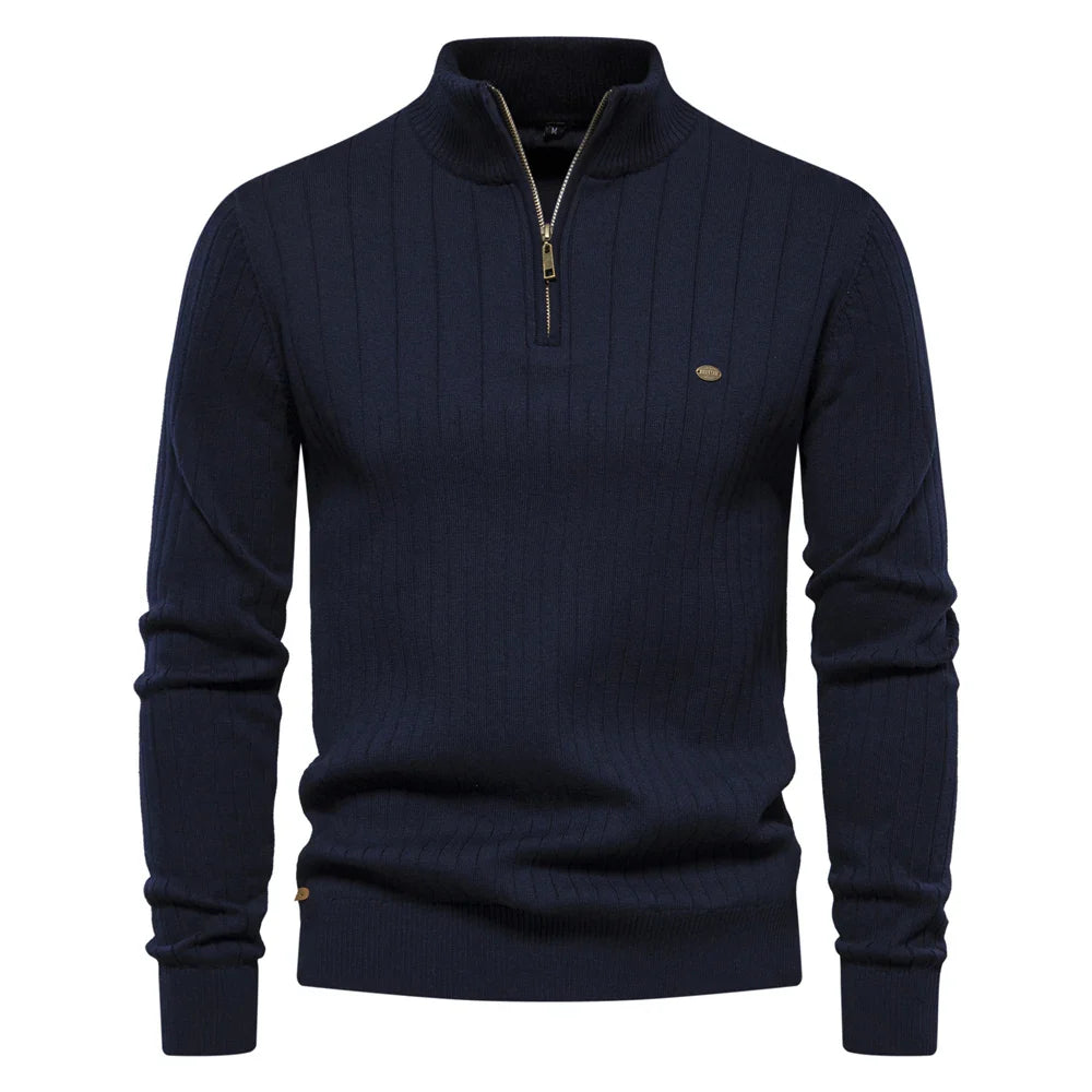 Phillip – Men's Zippered Pullover Sweater