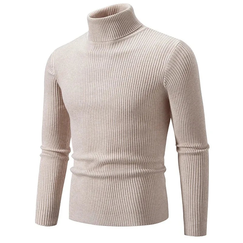 Vincent – Men's Warm Striped Turtleneck Pullover