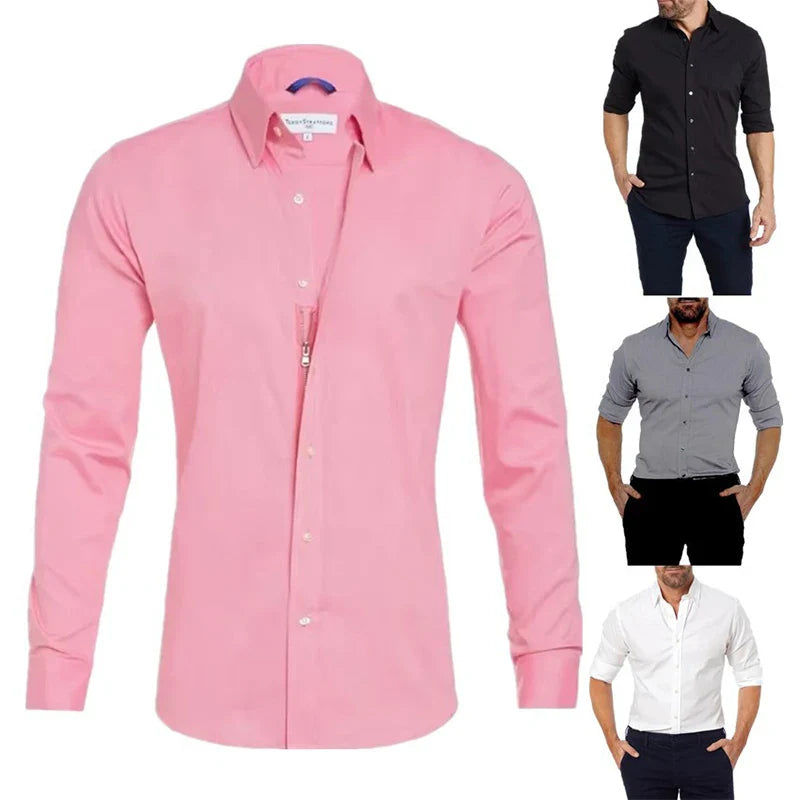 Aaron – Men's Casual Slim Cotton Shirt