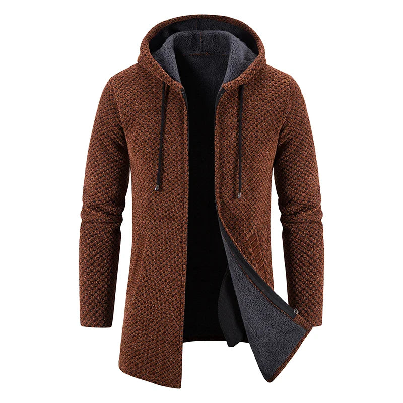 Mick – Men's Warm, Stylish Winter Trench Coat with Hood