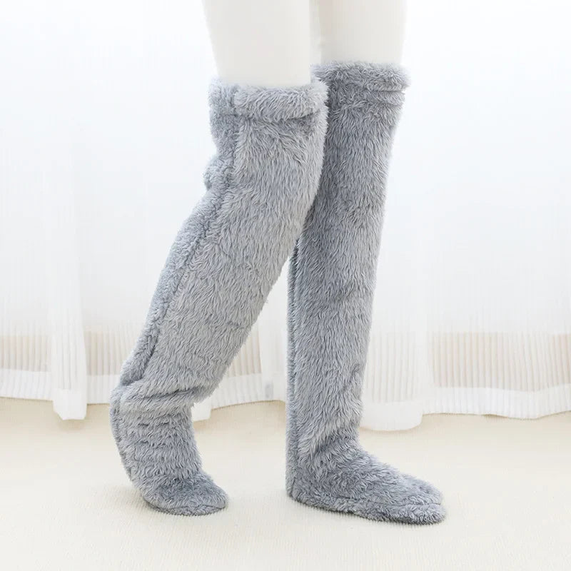 Charlotte – Women's Fuzzy Over-The-Knee Socks with Ultra-Soft Plush Fabric