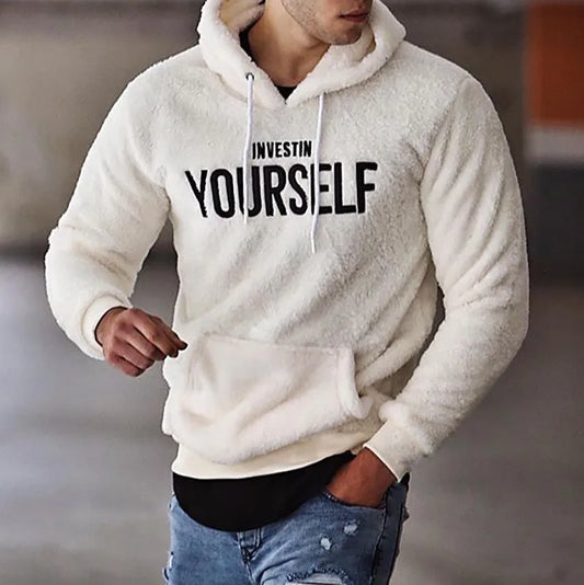 Jeffrey – Men's Casual Hoodie with Embroidered Letters