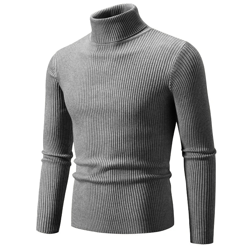 Vincent – Men's Warm Striped Turtleneck Pullover