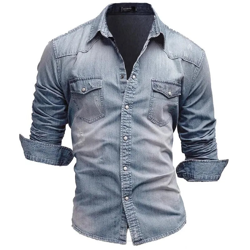 Sydney – Men's Long Sleeve Denim T-Shirt