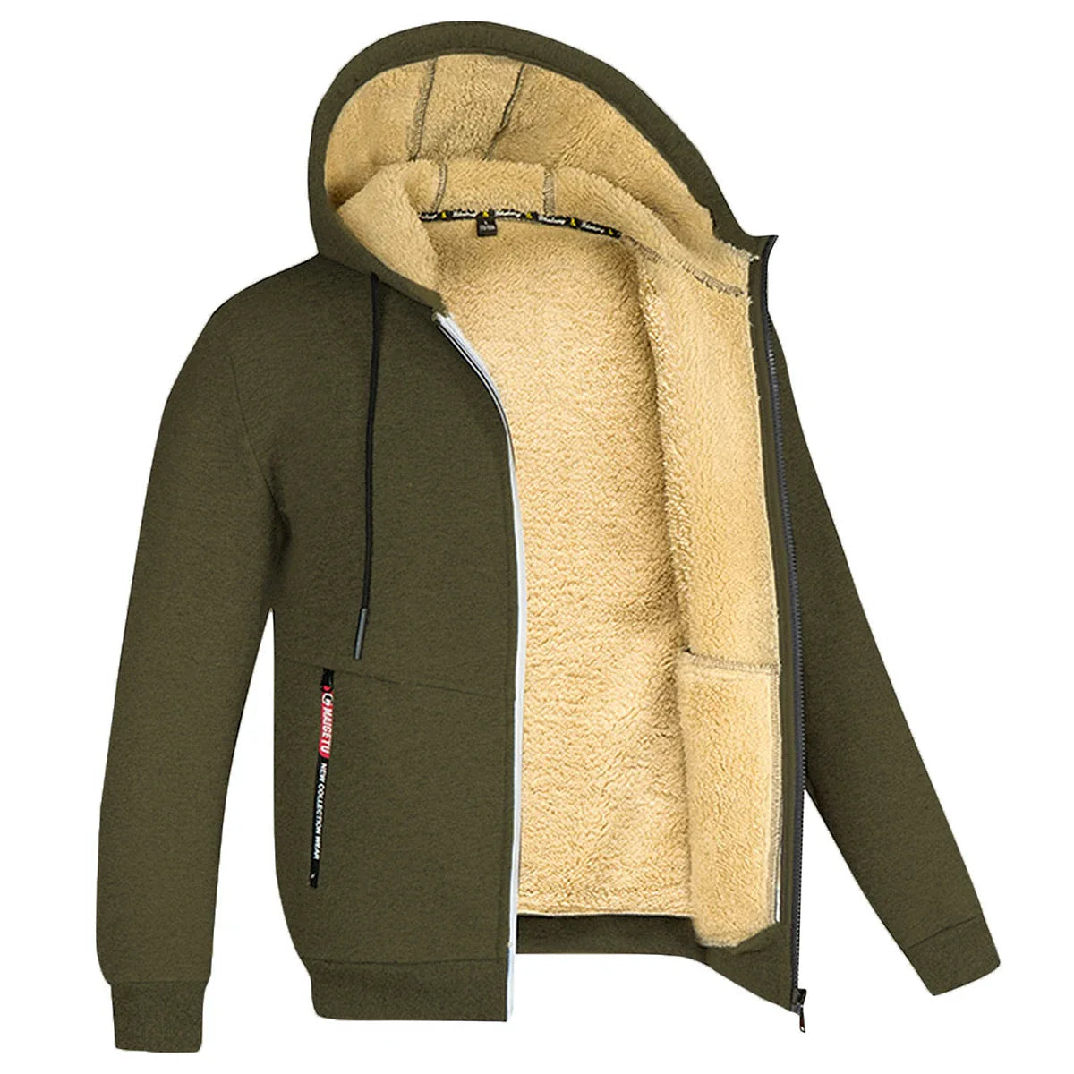 Dean – Men's Sherpa-Lined Full-Zip Hoodie