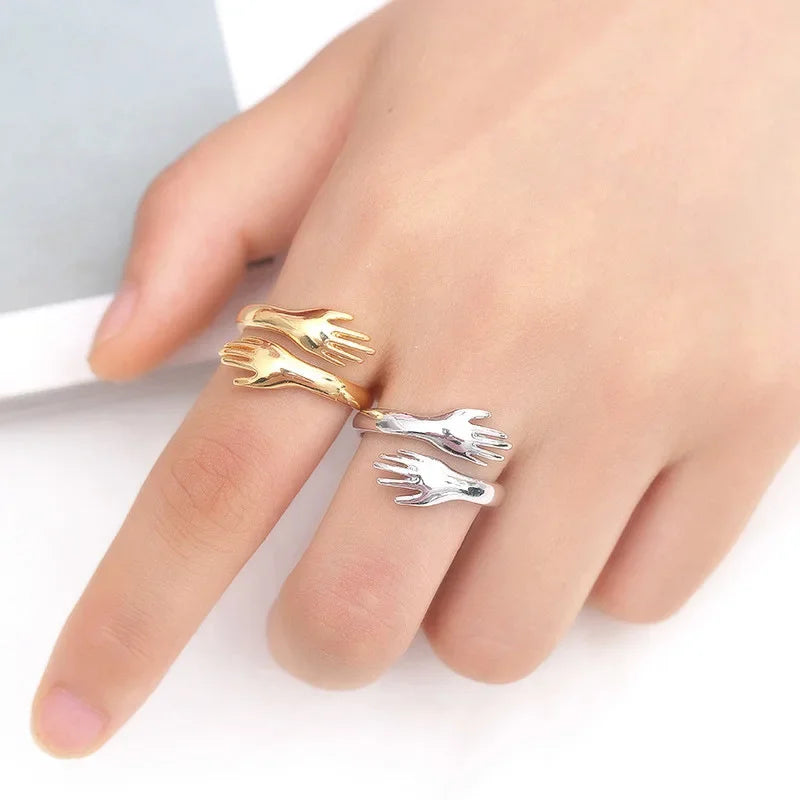 Sue – Women's Sentimental Silver Open Hug Ring