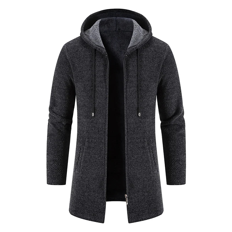 Mick – Men's Warm, Stylish Winter Trench Coat with Hood