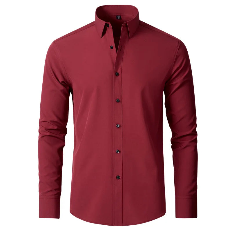 Calvin – Men's Stretchable Button-Up Slim-Fit Dress Shirt