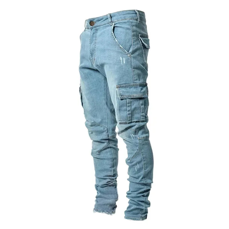 Ronald – Men's Slim Denim Cargo Pants