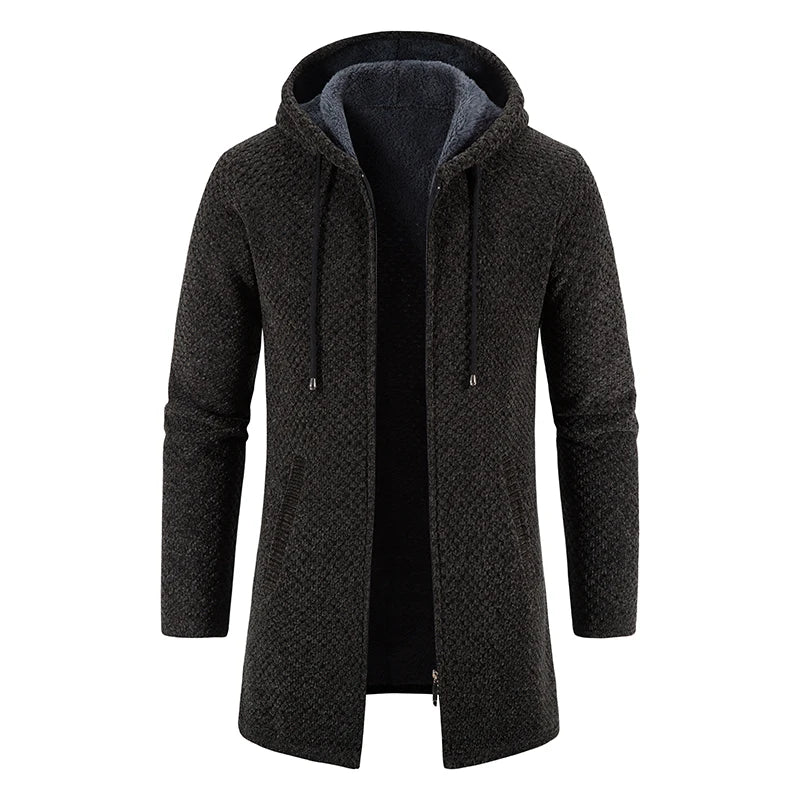 Mick – Men's Warm, Stylish Winter Trench Coat with Hood