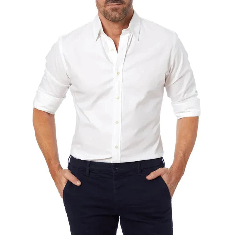 Aaron – Men's Casual Slim Cotton Shirt