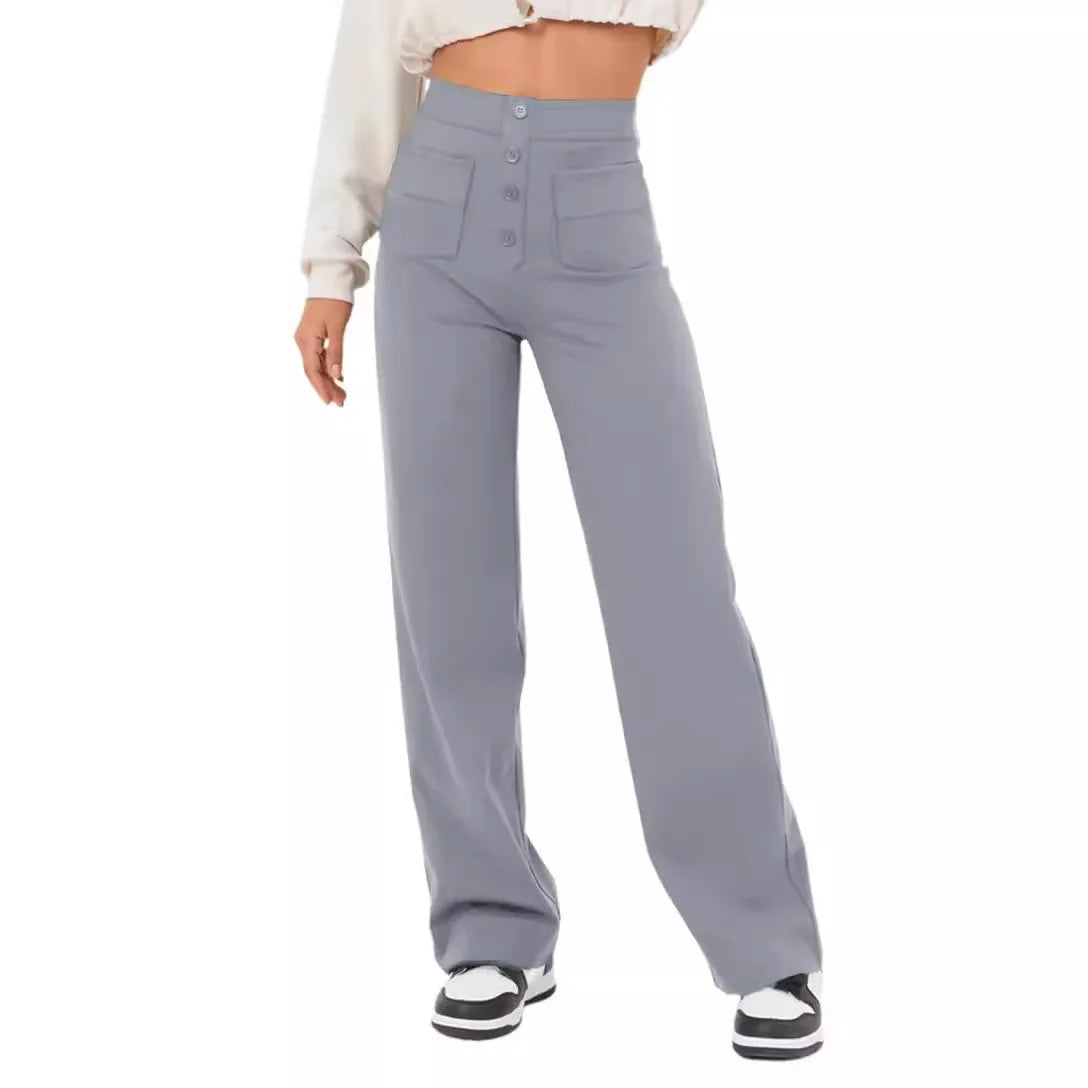 Karen – Women's High-waisted Straight-leg Pants