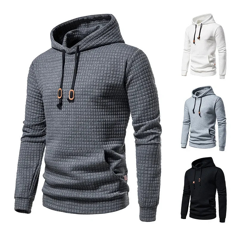 Jason – Men's Comfortable Hooded Jacquard Sweatshirt