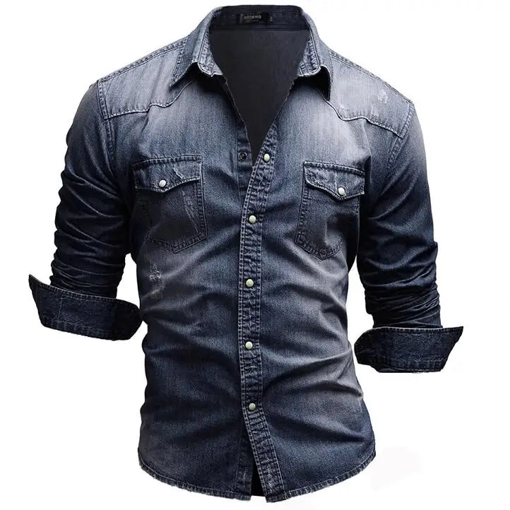 Sydney – Men's Long Sleeve Denim T-Shirt