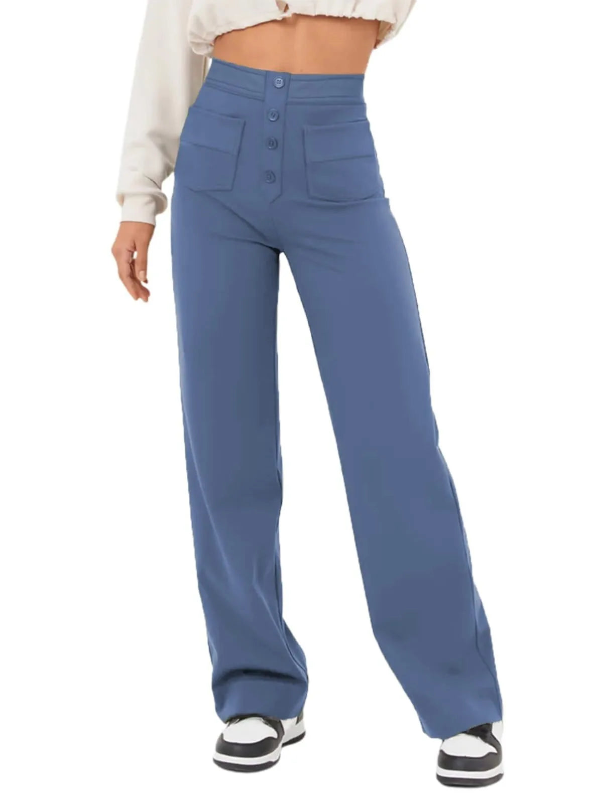 Karen – Women's High-waisted Straight-leg Pants