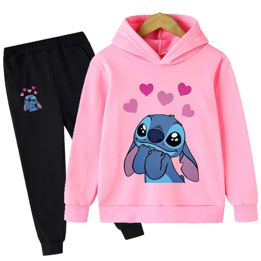 Kathryn – Kids' Cartoon Print Hoodie & Pants Set