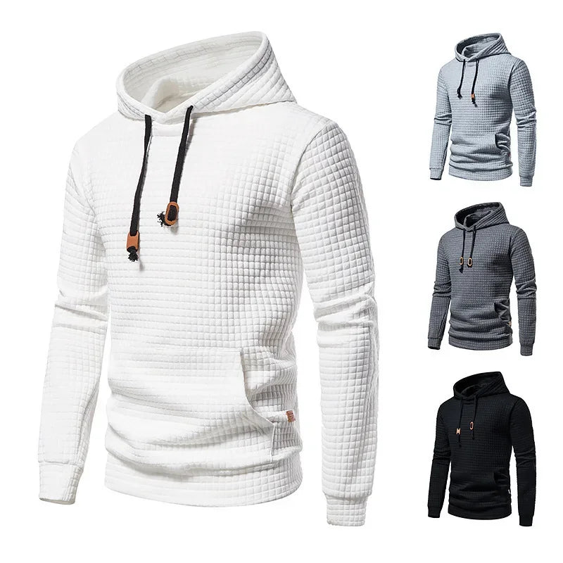 Jason – Men's Comfortable Hooded Jacquard Sweatshirt