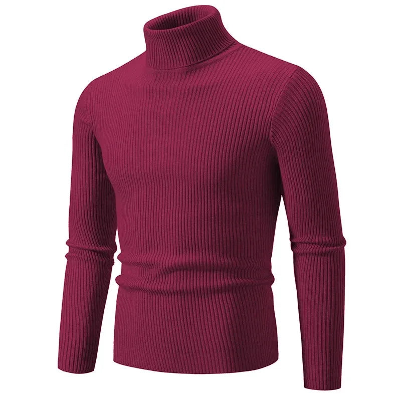 Garry – Men's Warm Striped Turtleneck Sweater