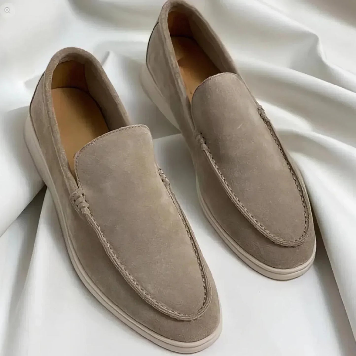 Wayne – Men's Suede Moccasins with Round Toe