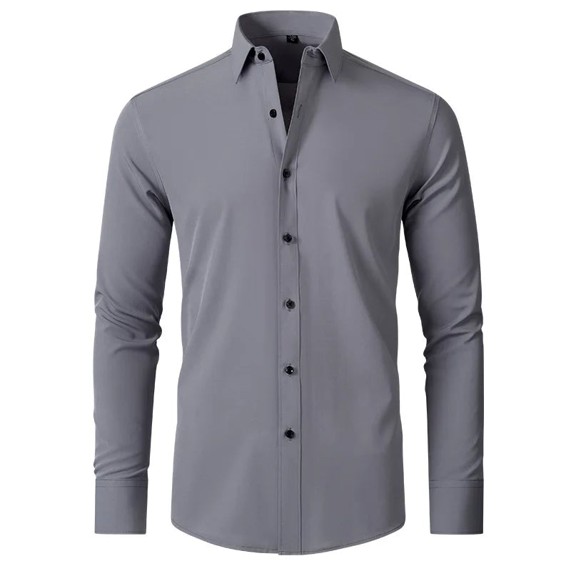 Calvin – Men's Stretchable Button-Up Slim-Fit Dress Shirt