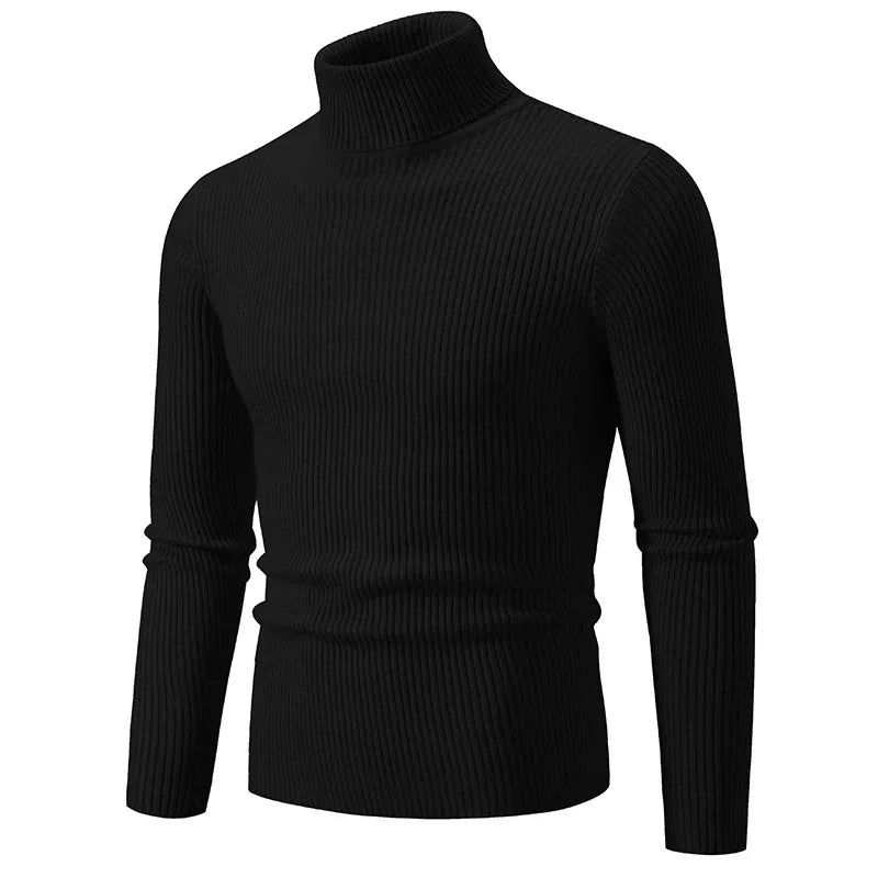 Vincent – Men's Warm Striped Turtleneck Pullover