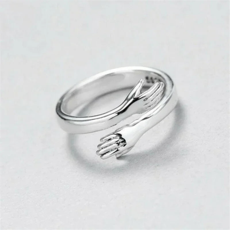 Sue – Women's Sentimental Silver Open Hug Ring