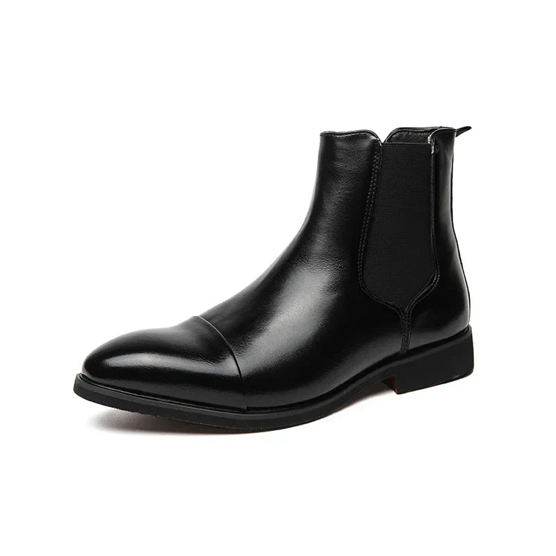 Charles – Men's Handmade Chelsea Boots with Red Soles