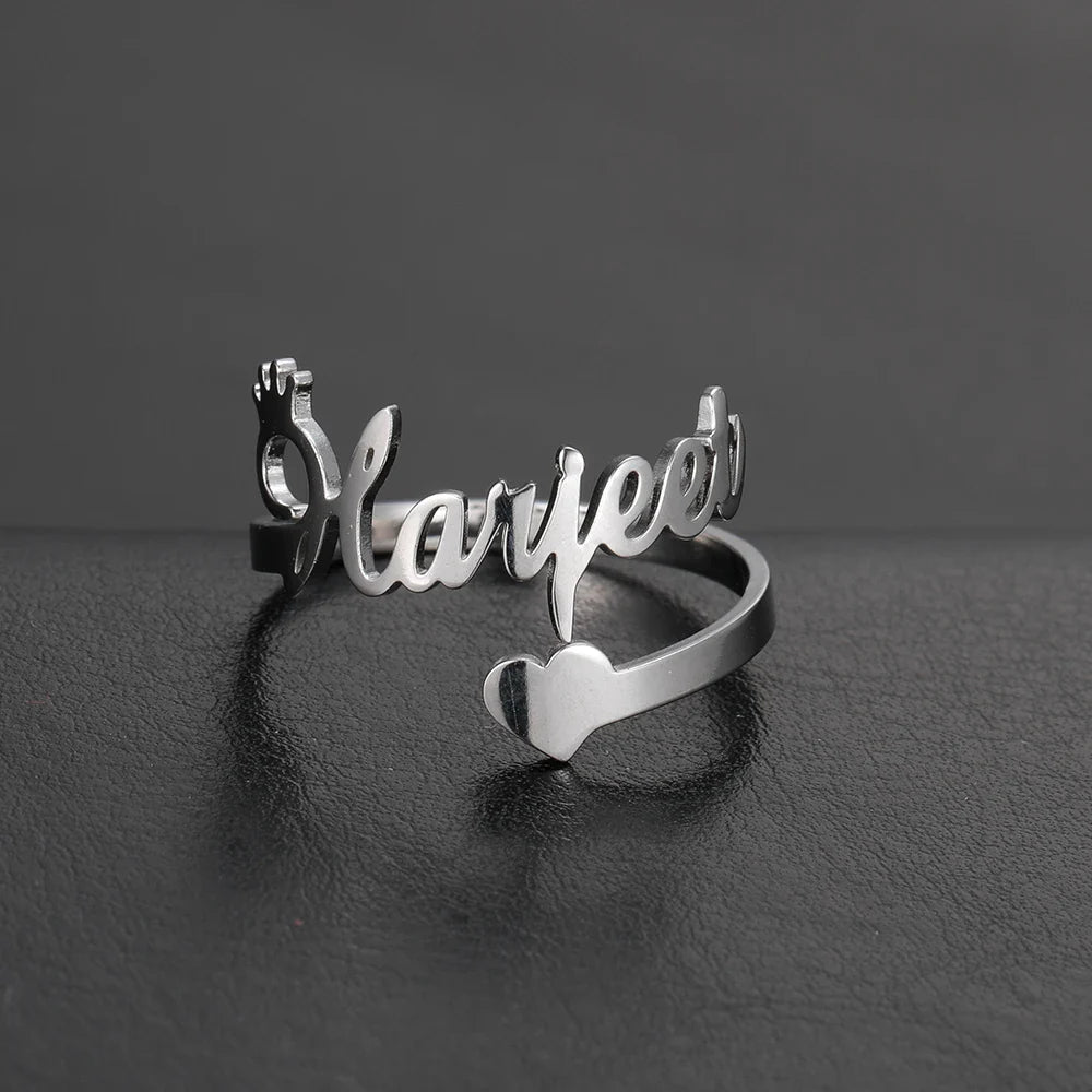 Sandra – Personalized Double Name Stainless Steel Ring