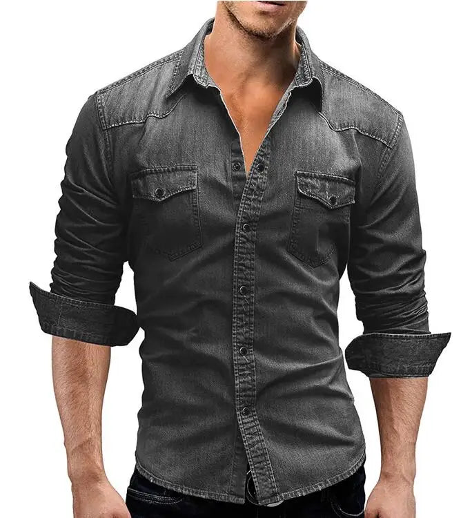 Sydney – Men's Long Sleeve Denim T-Shirt