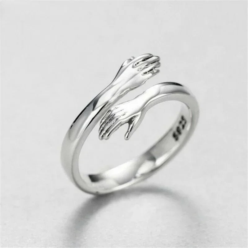 Sue – Women's Sentimental Silver Open Hug Ring