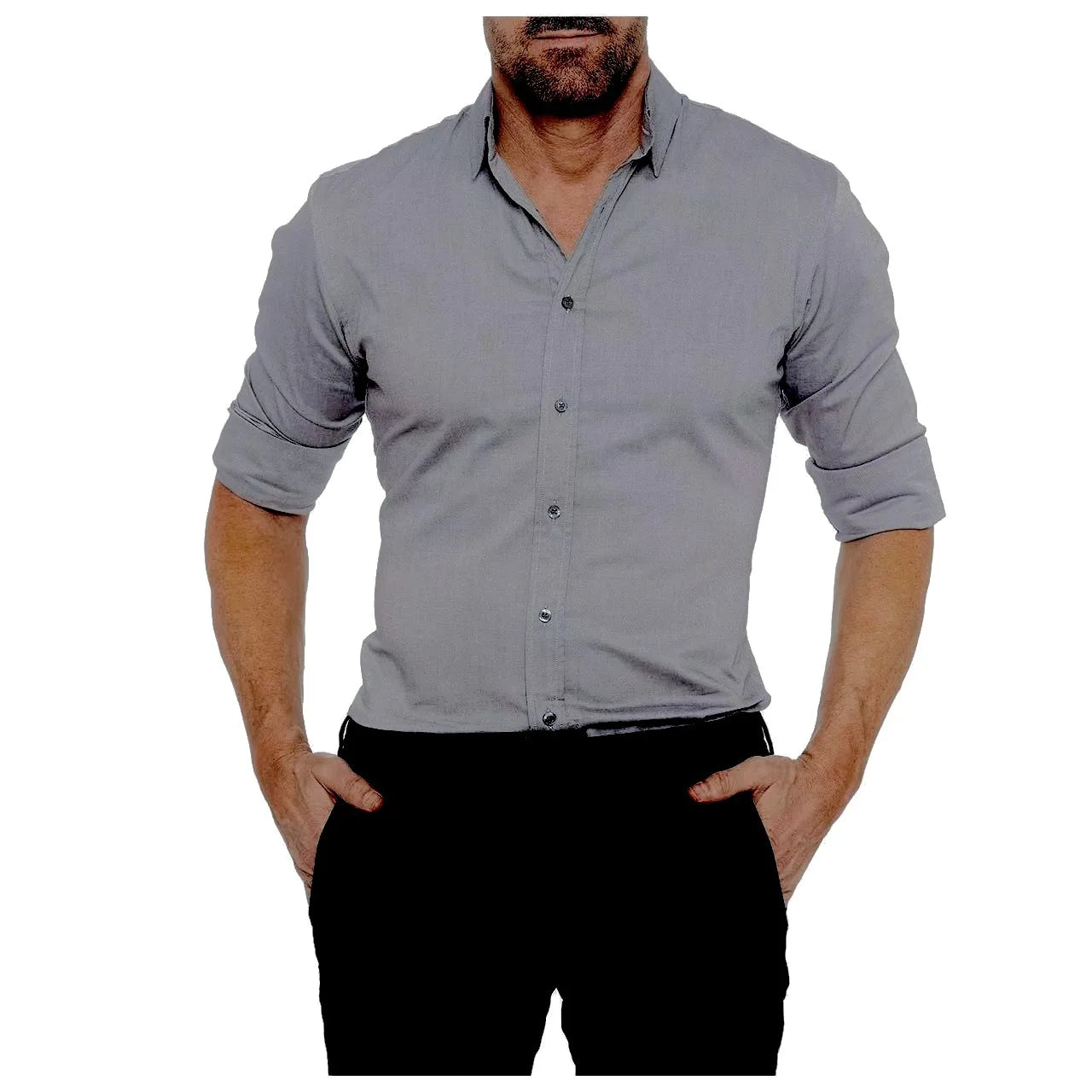 Aaron – Men's Casual Slim Cotton Shirt