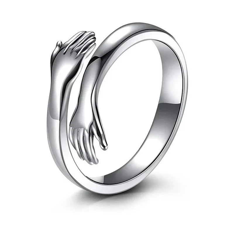 Sue – Women's Sentimental Silver Open Hug Ring