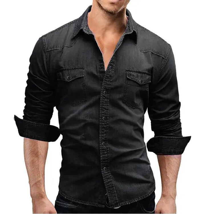 Sydney – Men's Long Sleeve Denim T-Shirt