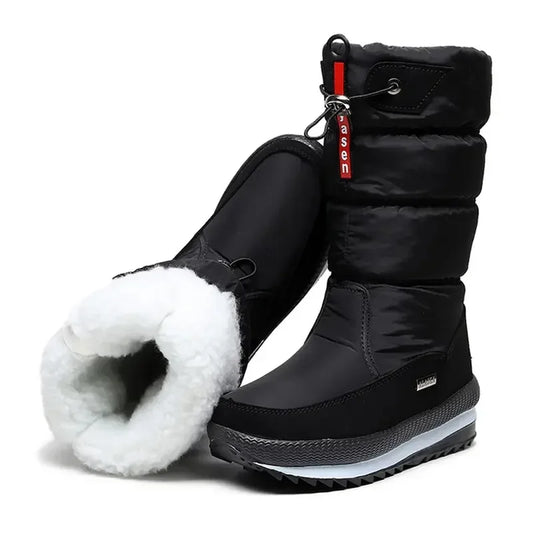 Julia Women's Waterproof Mid Calf Snow Boots – Warm, Durable Footwear for Winter Adventures