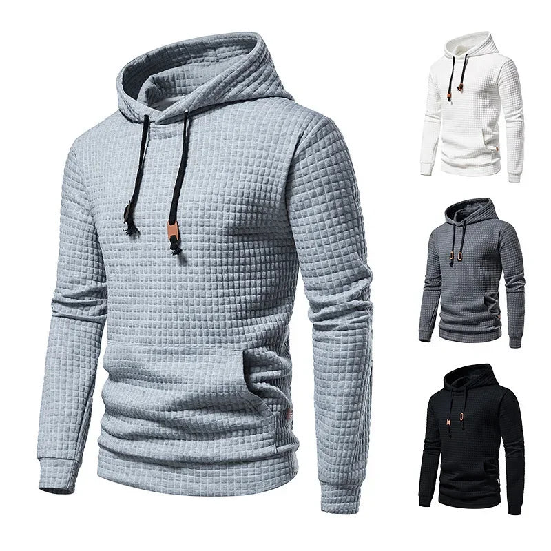 Jason – Men's Comfortable Hooded Jacquard Sweatshirt