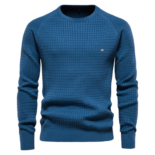 Patrick – Classic Plaid Round Neck Sweater for Men