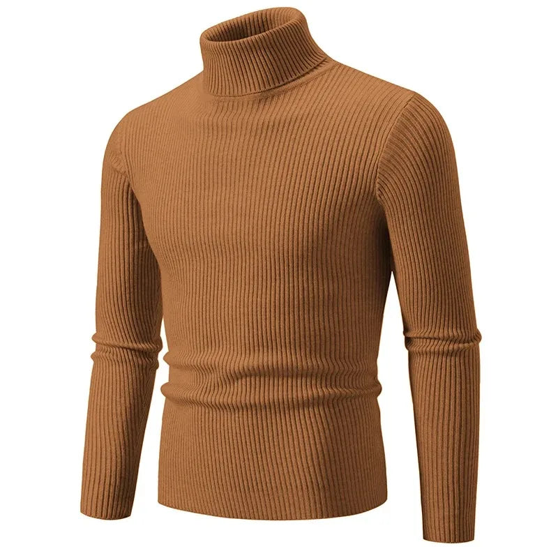 Vincent – Men's Warm Striped Turtleneck Pullover